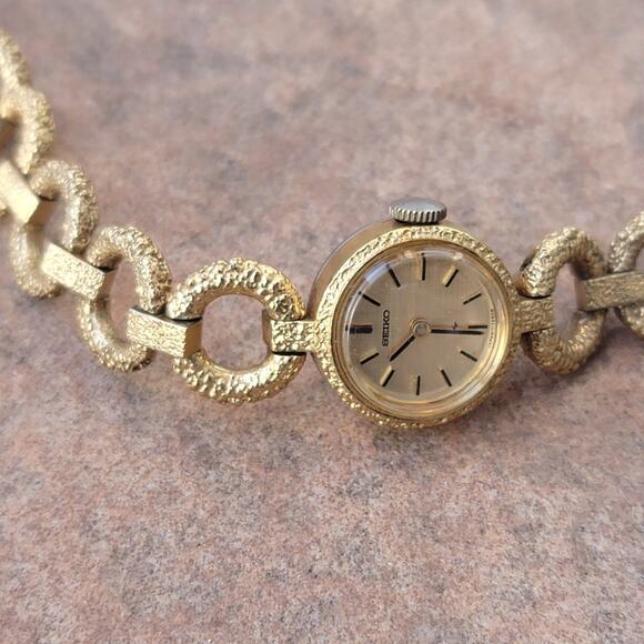 Vtg Seiko Gold Tone Automatic Wind-up Watch - Picture 7 of 11